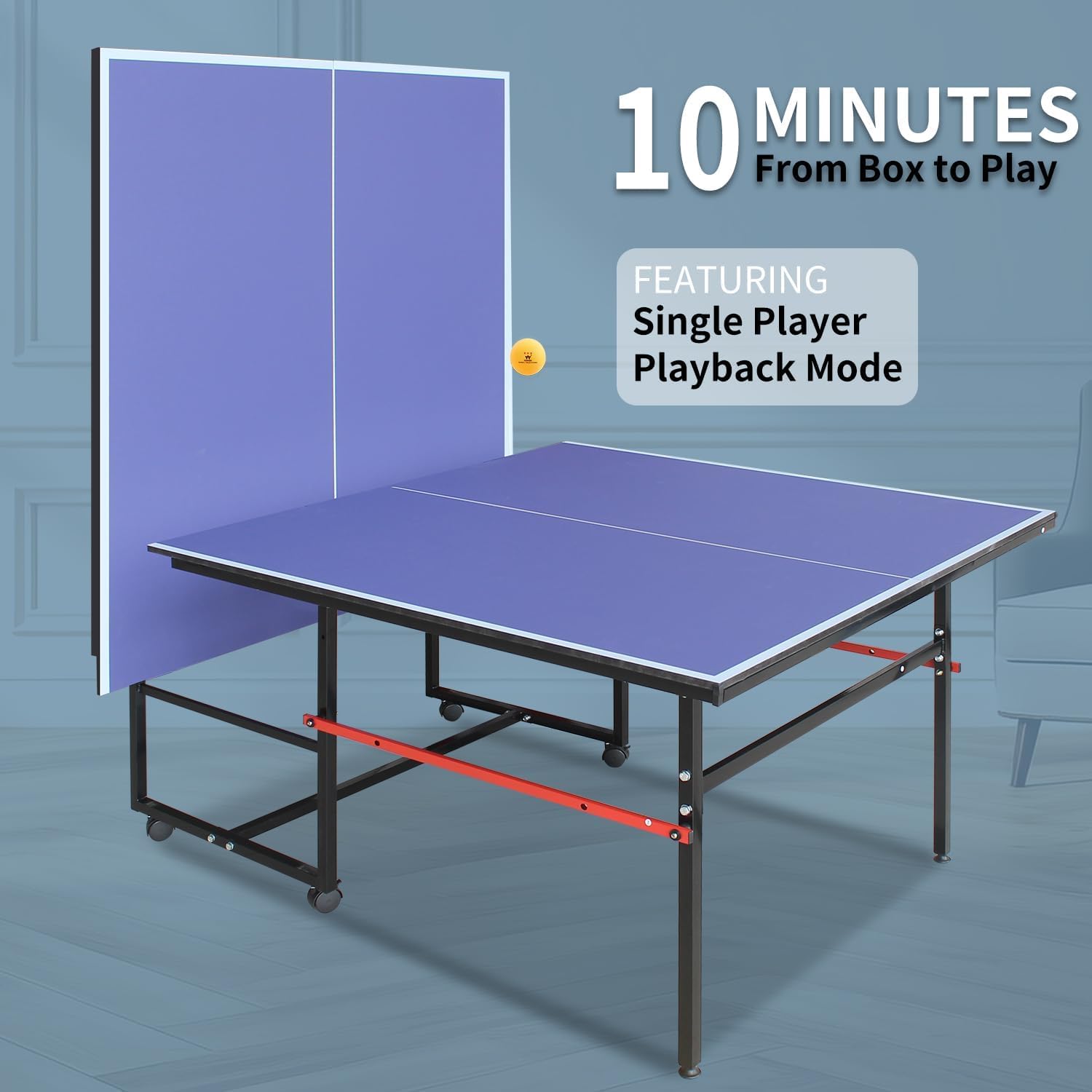 8 ft draagbare pingpongtafel,  - Table Tennis Olympics recensie en prijs